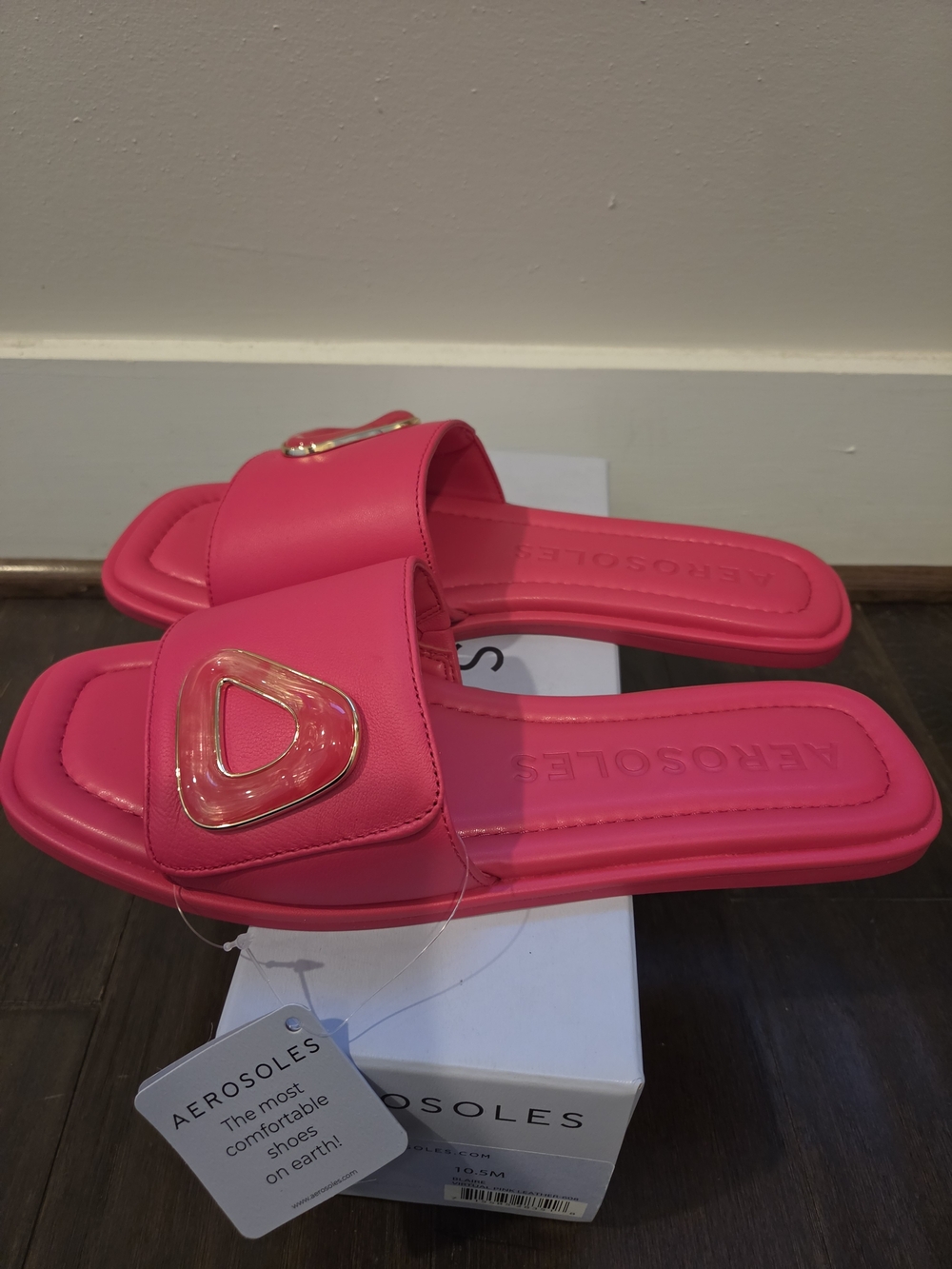 Aerosoles Women's Hot Pink Slide Sandals